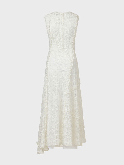 Eenk Lace Panel Maxi Dress - Ivory