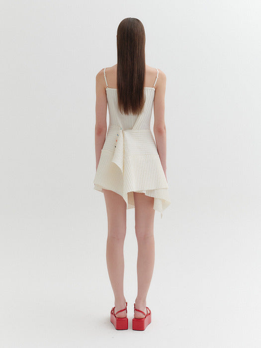 Eenk Pleated Button-Up Dress - Ivory
