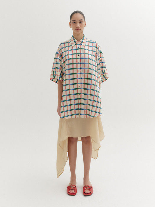 Eenk Asymmetrical Wrap Skirt - Beige