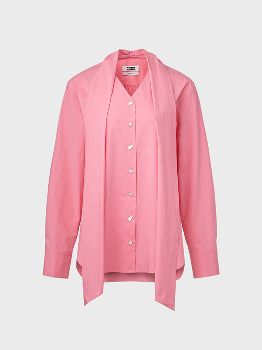 Eenk Convertible Tie Blouse - Pink