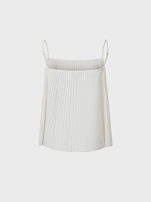 Eenk Pleated Button Top - Ivory
