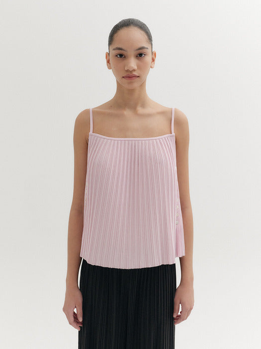 Eenk Pleats Button Top - Pink