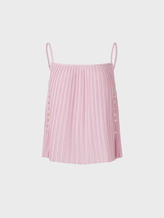 Eenk Pleats Button Top - Pink