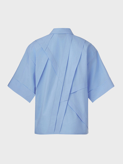 Eenk Panel Detail Shirt - Light Blue