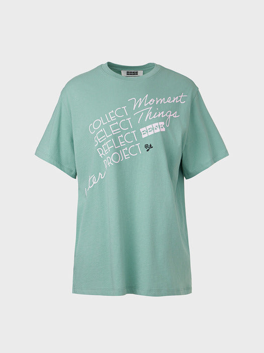 Eenk Lettering Short Sleeve T-shirt - Mint