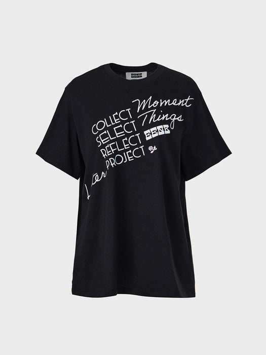 Eenk Lettering Short Sleeve T-shirt - Black