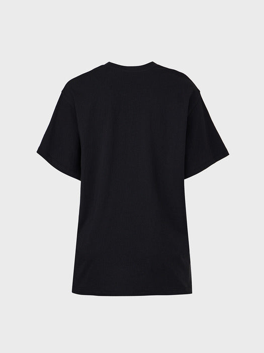 Eenk Lettering Short Sleeve T-shirt - Black