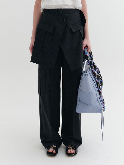 Eenk Convertible Panel Cargo Pants - Black