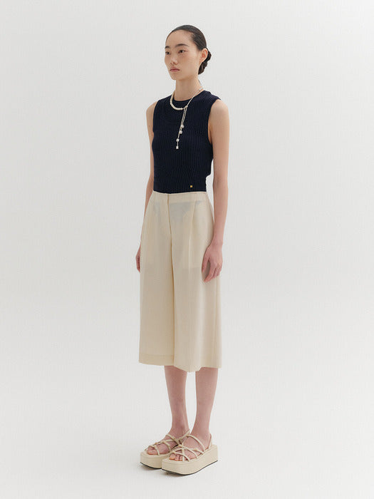 Eenk Tailored Midi Pants - Ivory