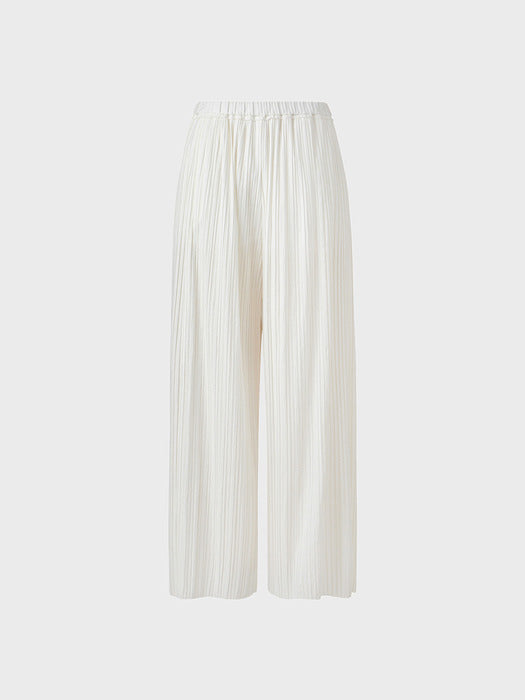Eenk Pleated Straight Pants - Ivory