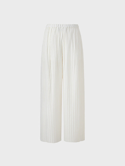 Eenk Pleated Straight Pants - Ivory