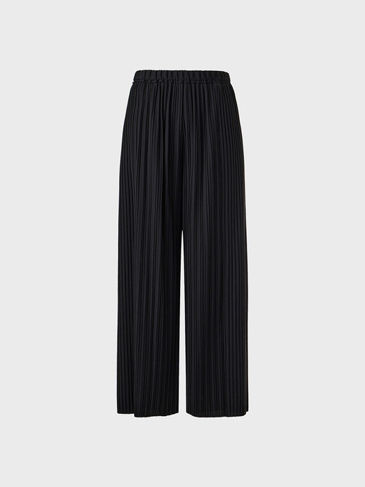 Eenk Pleated Straight Pants - Black