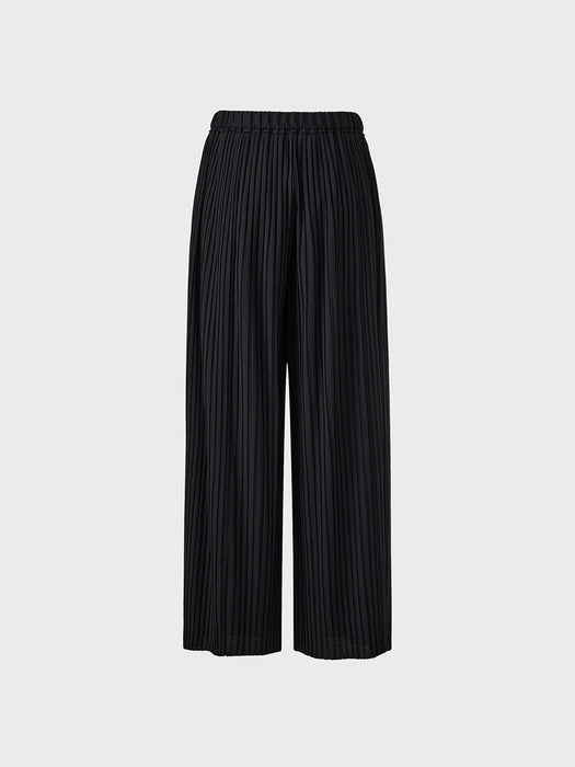Eenk Pleated Straight Pants - Black