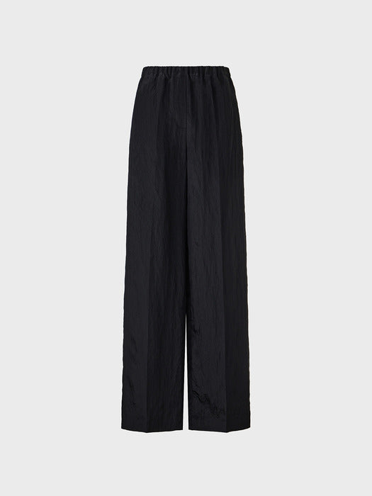 [EENK] Straight Waistband Pants - Black