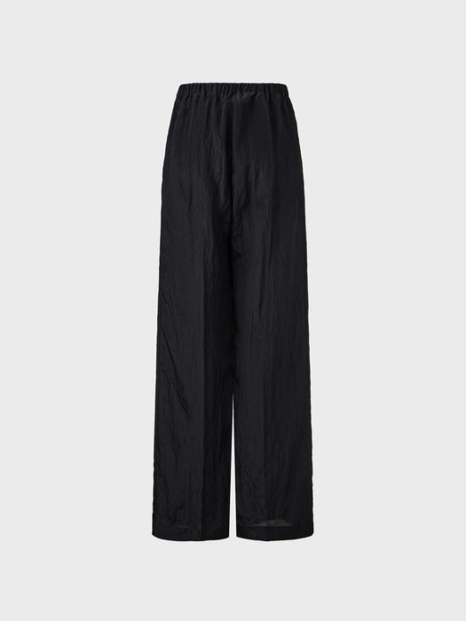[EENK] Straight Waistband Pants - Black