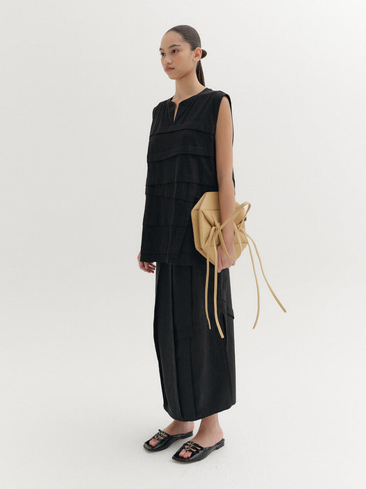 Eenk Panel Detail Skirt - Black