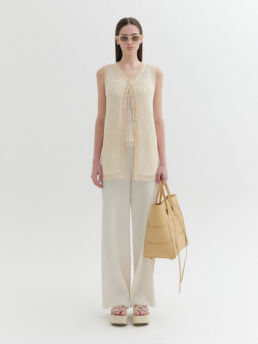Eenk Two-Way Knitwear Vest - Ivory