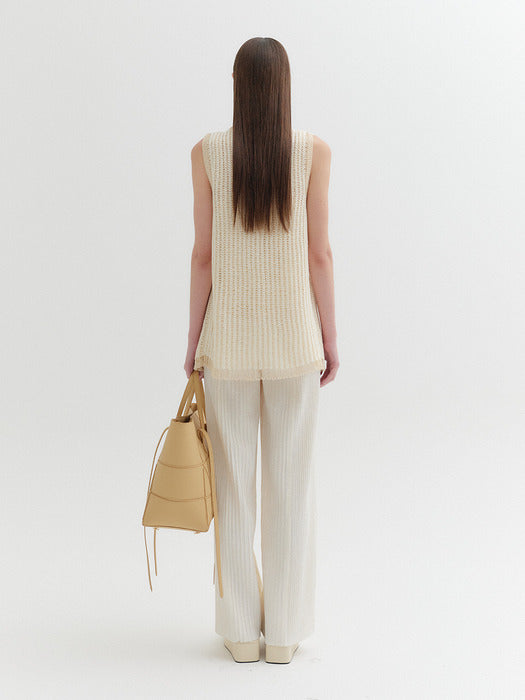 Eenk Two-Way Knitwear Vest - Ivory