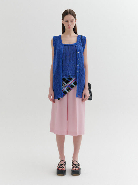 Eenk Two-Way Knitwear Vest - Blue