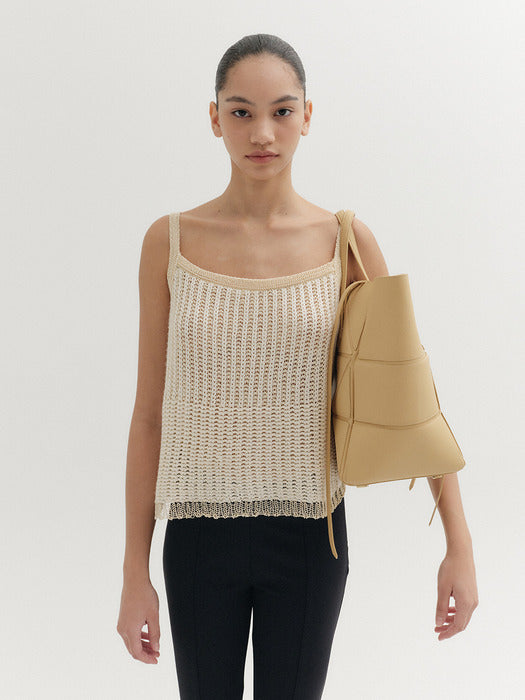 [EENK] Sleeveless Knitwear Top - Ivory