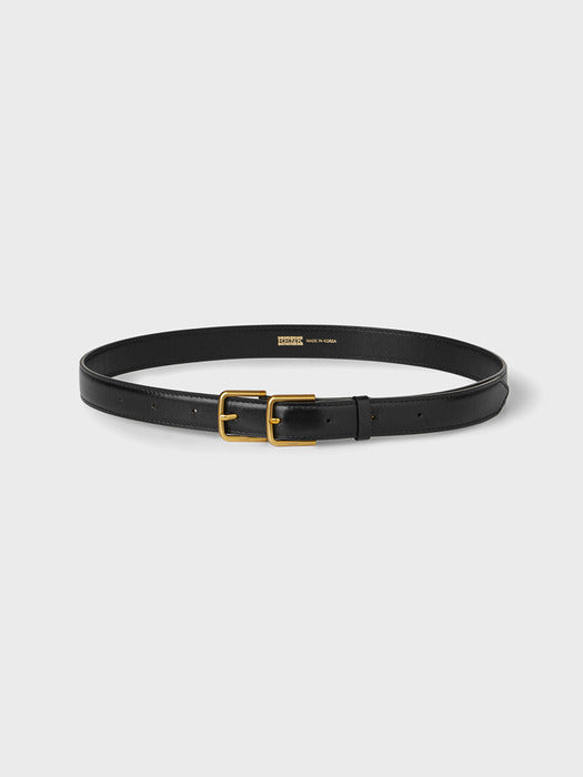 Eenk Classic Double Buckle Belt - Black