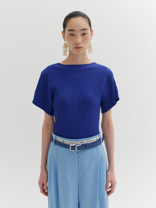 Eenk Dual Style Knitwear Top - Blue