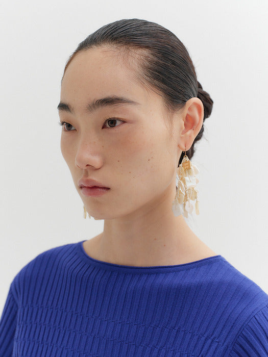 Eenk Shell Tassel Earrings - Ivory