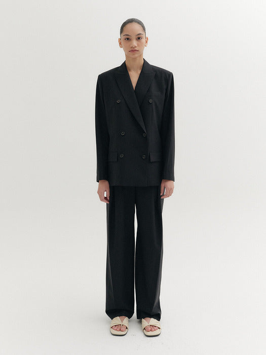 [EENK] Double-Breasted Jacket - Black
