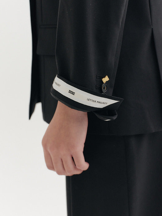 [EENK] Double-Breasted Jacket - Black
