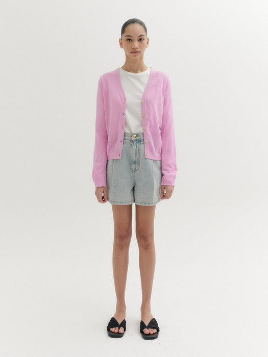 Eenk Logo Detail Knitwear Cardigan - Pink