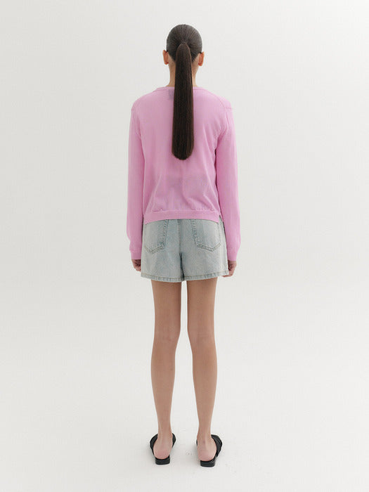 Eenk Logo Detail Knitwear Cardigan - Pink
