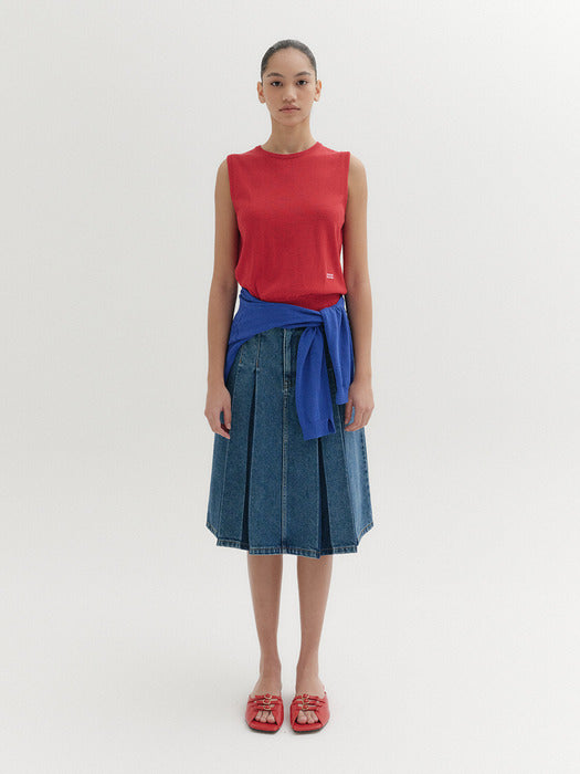 Eenk Logo Jacquard Knitwear Top - Red