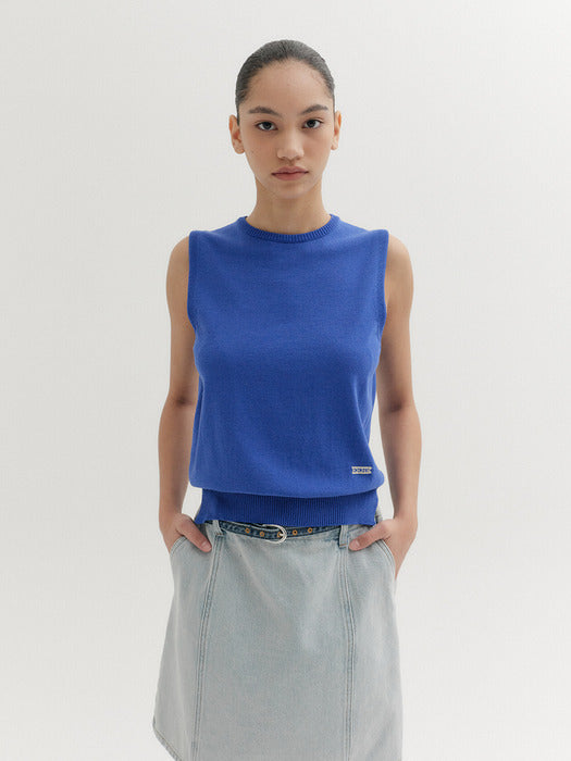 Eenk Logo Jacquard Knitwear Top - Blue