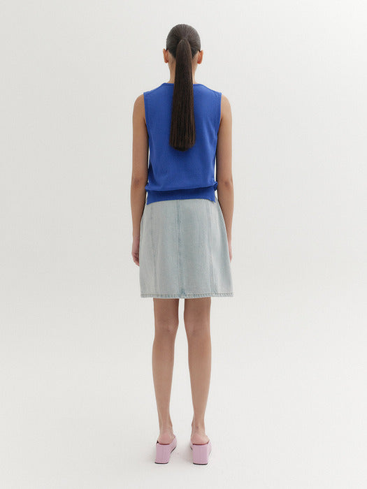 Eenk Logo Jacquard Knitwear Top - Blue