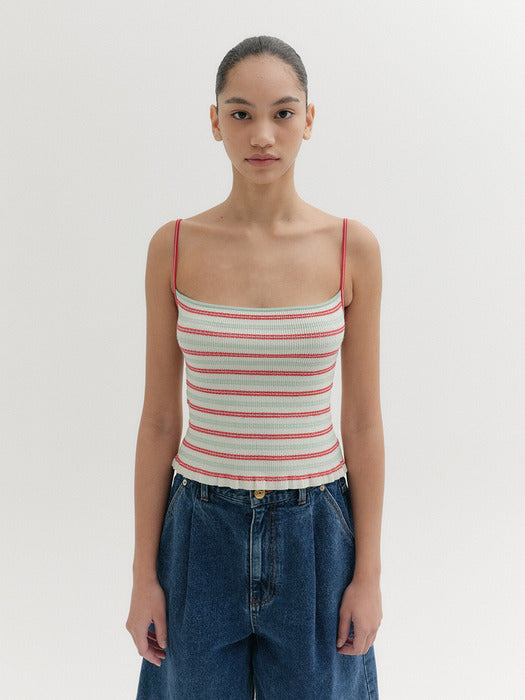 Eenk Ribbed Sleeveless Knitwear - Lime