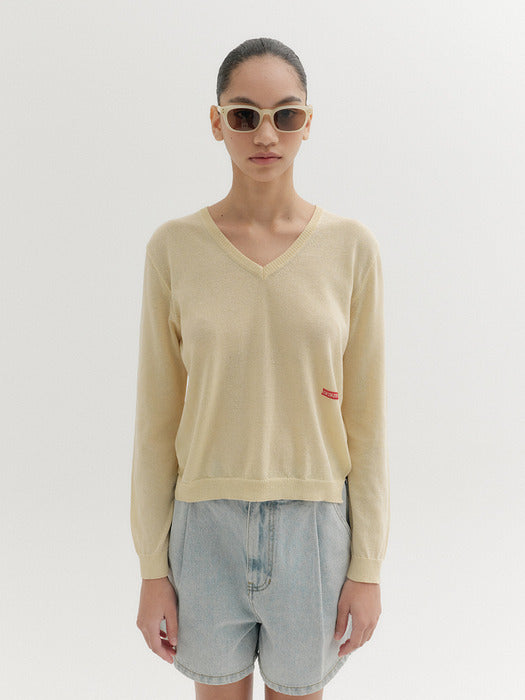 Eenk Logo Detail Knitwear Pullover - Yellow