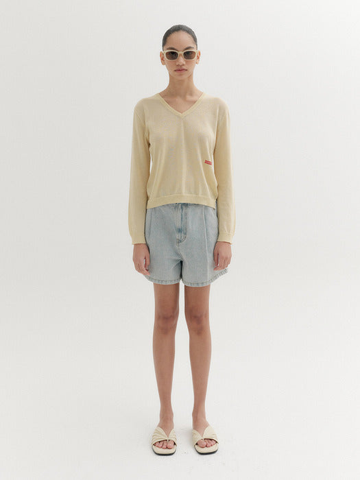 Eenk Logo Detail Knitwear Pullover - Yellow