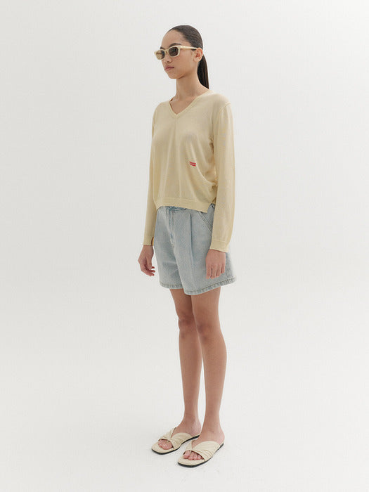 Eenk Logo Detail Knitwear Pullover - Yellow