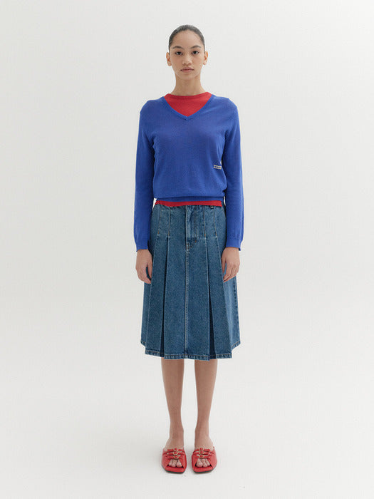 Eenk Logo Detail Knitwear Pullover - Blue