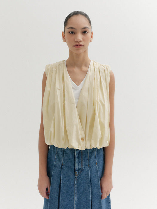 [EENK] Convertible Volume Sleeve Jacket - Cream