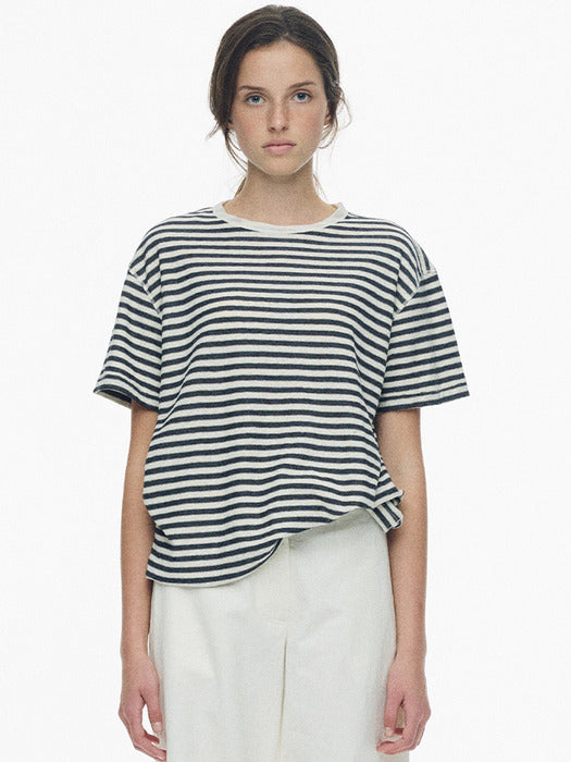 Nothing Written Stripe cotton t-shirt (Stripe, W)
