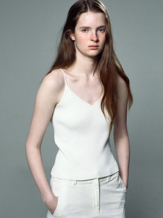 Nothing Written Esme rib-knitted cami (White)