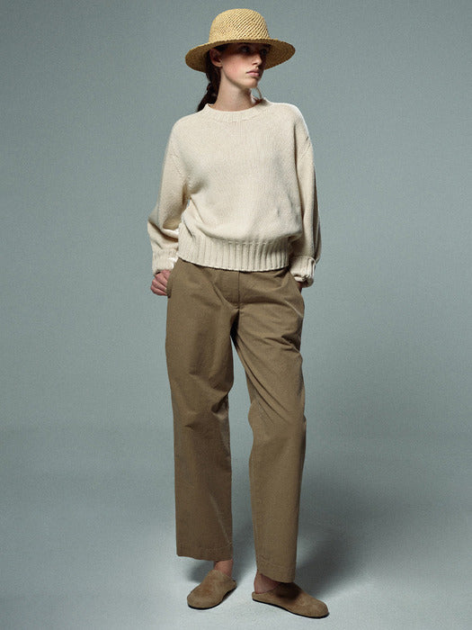 Nothing Written Ground cotton trousers (Camel)