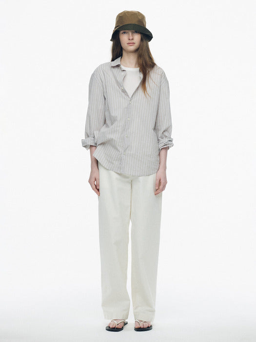 Nothing Written Ground cotton trousers (White)