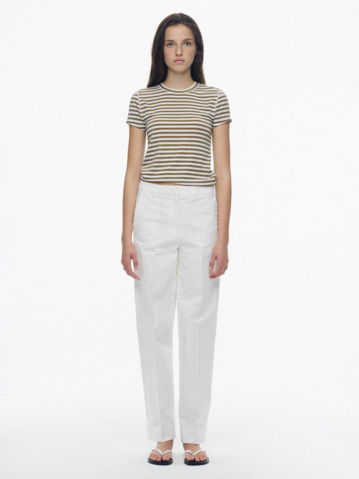 Nothing Written Frame cuff trousers (White)