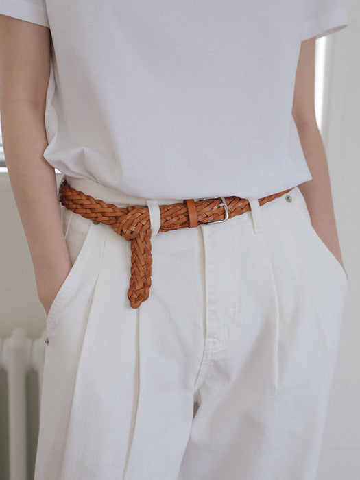 Tillidie Classic woven belt Camel