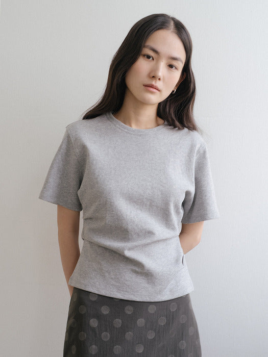 Tillidie Drape half sleeve t-shirt Melange