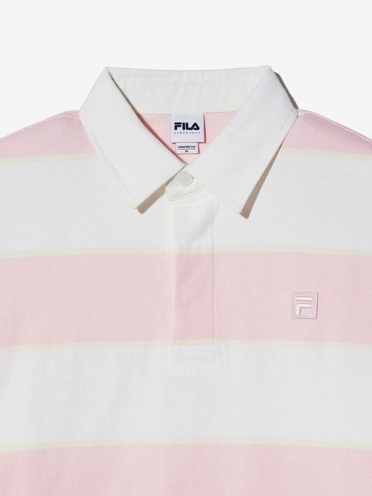 [fila] Stripe Rugby Long Sleeve T-Shirt_FS2TLH1101X_LPK