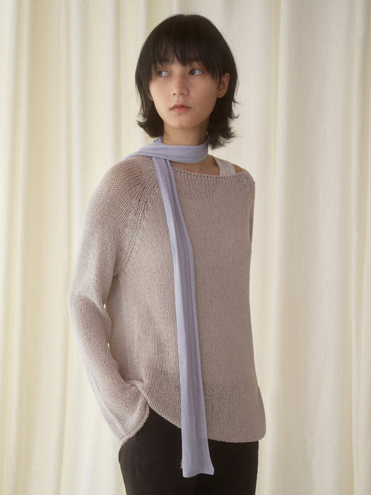[Mango Maniplease] Baia Linen SCARF_BABY Blue