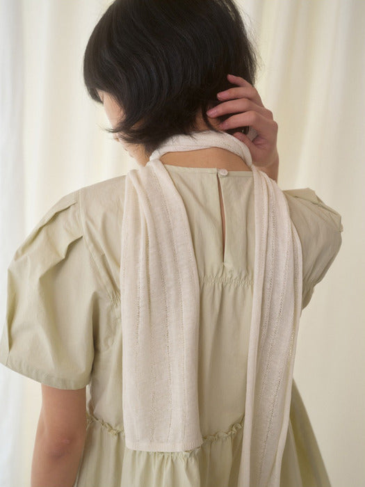 Mango Maniplease Baia Linen Scarf Cream